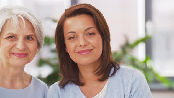 Portrait of Senior Mother and Adult Daughter 61