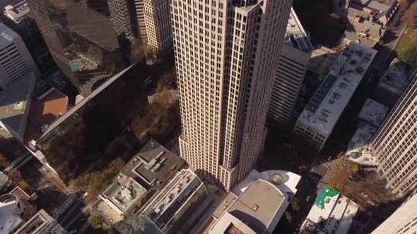 Bank Of America Tower Charlotte Nc Usa Aerial 4k Video