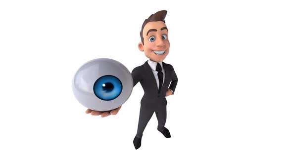 Fun 3D cartoon business man