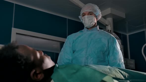 Professional Doctor Preparing for Surgery in Hospital