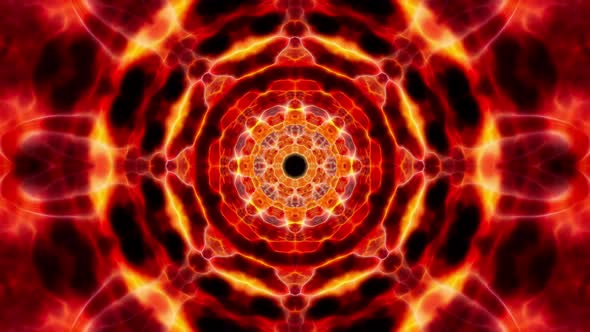 Fractal Fire Tunnel Loop 4K 01