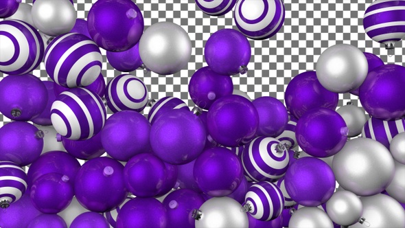 Christmas Balls Transition - Purple White alt