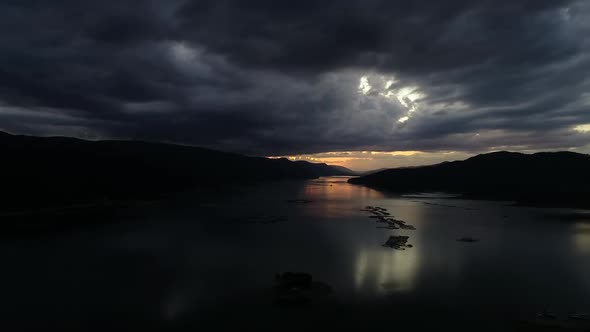 Sunset with Dark Clouds