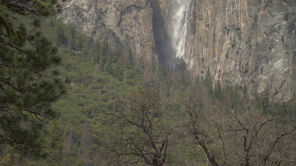 Yosemite National Park with waterfall