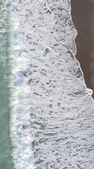 Sea Near the Coast  Closeup Aerial View of the Coastal Seascape