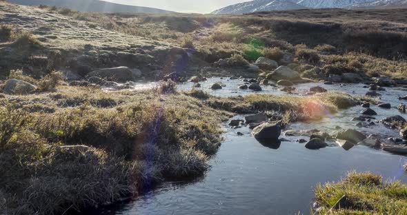 Mountain Meadow Timelapse at the Summer or Autumn Time