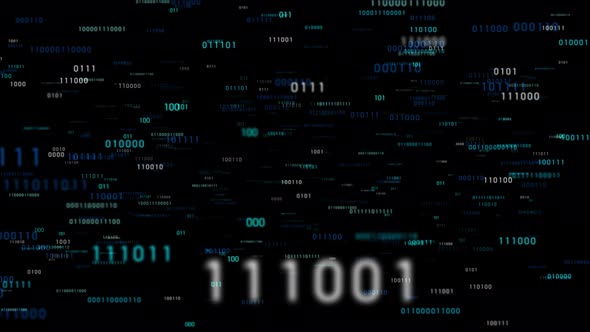 Binary numbers digits scrolling Background Animation