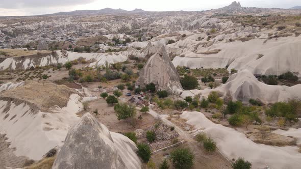 Cappadocia Landscape Aerial View. Turkey. Goreme National Park