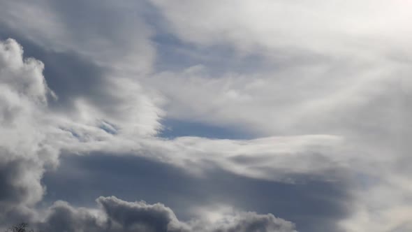 Cloud time lapse, storm, stormy weather, spring season