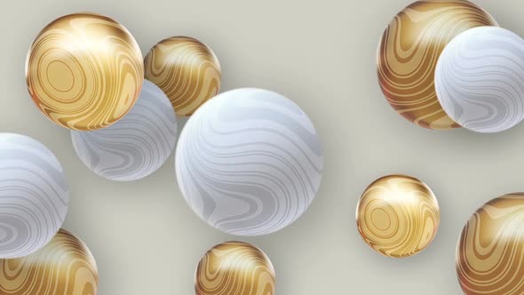 Golden And Grey Sphere Background