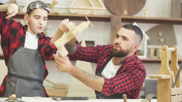 Woodwork Classes for Children and Creativity Concept