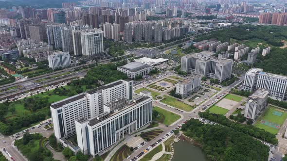 4K Aerial Photography Changsha Municipal Government Building