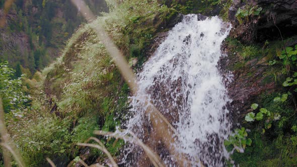 Waterfall on the rocky edge