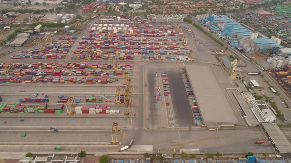 Cargo and Passenger Seaport in Surabaya Java Indonesia