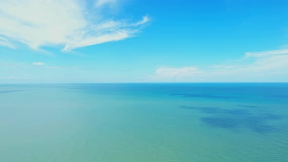 4K drone aerial view of beautiful ocean waves