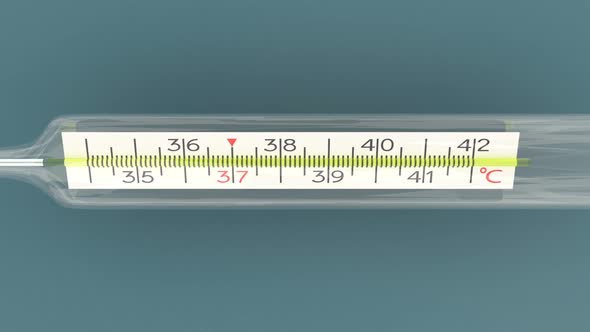Mercury Thermometer Isolated and View From Different Angles 4k alt