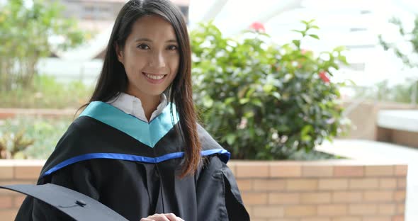 Young asian woman on graduation day