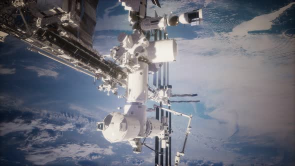 Earth and Outer Space Station Iss alt