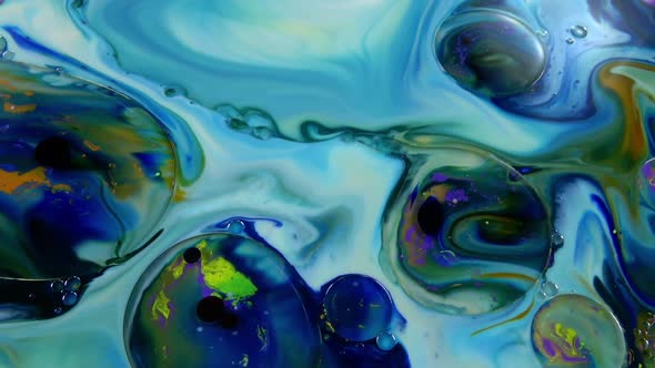 Abstract Colorful Invert Paint Bubbles Galactic Exploding Texture 16