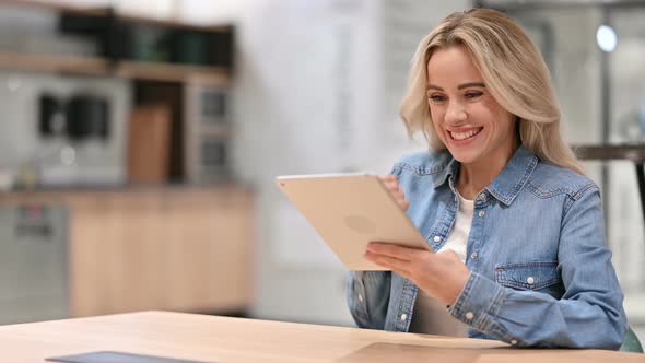 Loss, Young Casual Woman Reacting To Failure on Tablet