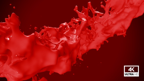 Twisted Red Paint Splash V8