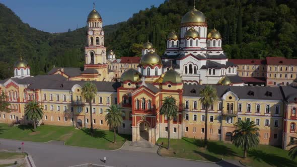 Aerial View of New Athos Monastery in Abkhazia