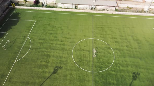 Overhead Aerial View of Soccer Field