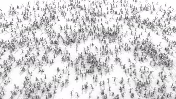 The Crowd In The Form Of Coronavirus alt