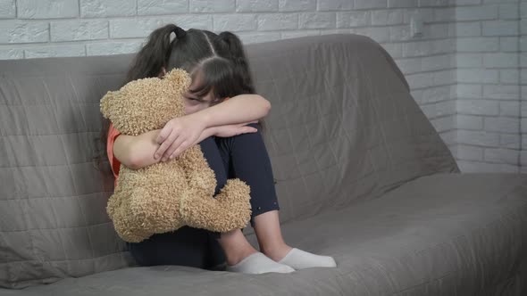 Depression with teddy bear.