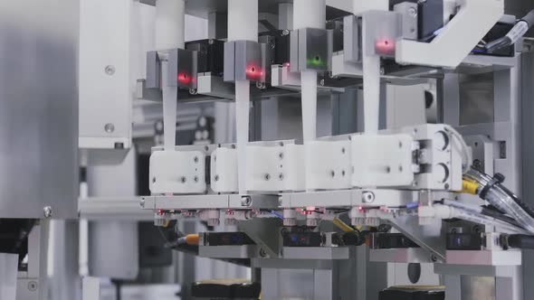 Automated Robotic Equipment at Factory