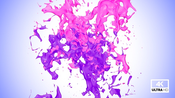 Pink & Purple Mixed Color Splash Collision alt