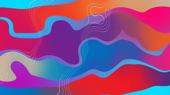 Abstract colorful trendy wavy background.