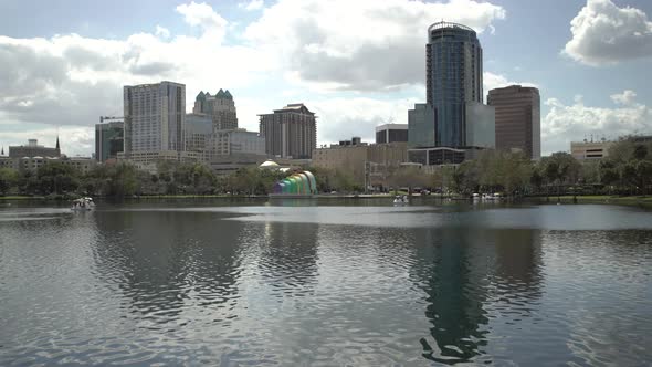 Buildings and the Lake Eola