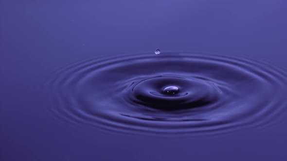 Three Droplets Falling Into Water
