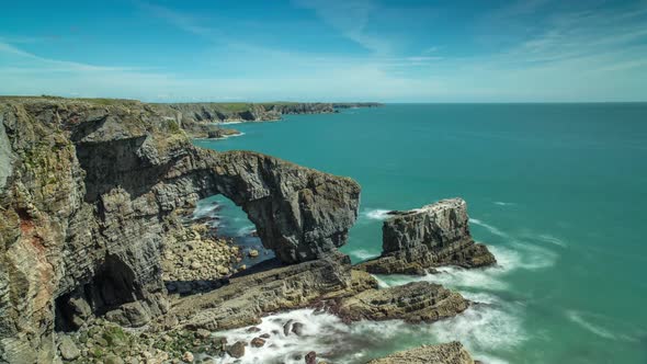 wales green bridge coast pembrokeshire nature timelpase