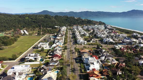 Downtown Florianopolis state Santa Catarina Brazil. Travel destination.