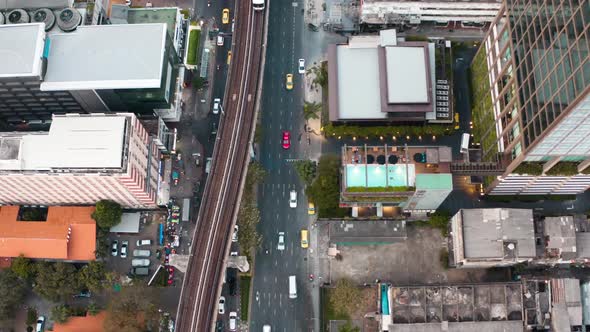 Siam and Rachathewi Districts Aerial Views, Rooftop Bar, in Bangkok, Thailand