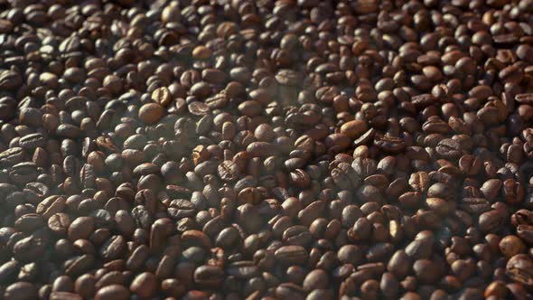 Hot coffee beans