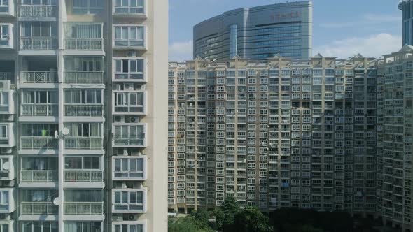 Aerial view of Shanghai residential district, China.