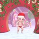 Baby Santa dancing in a candy village - VideoHive Item for Sale