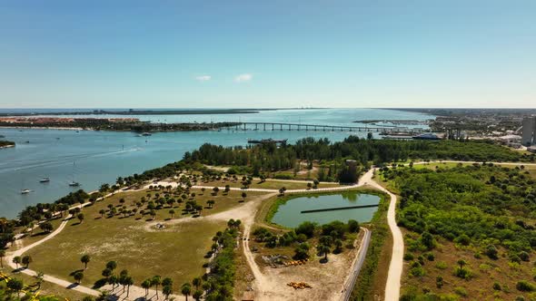 Aerial Footage Harbour Pointe Park Fort Pierce Fl