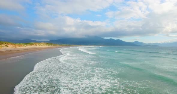 Waves reaching the coastline 