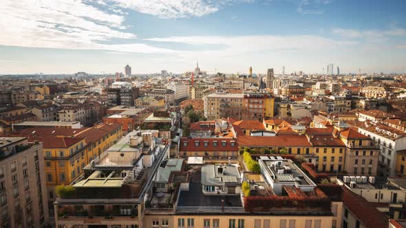Milan, Italy City Skyline from Above