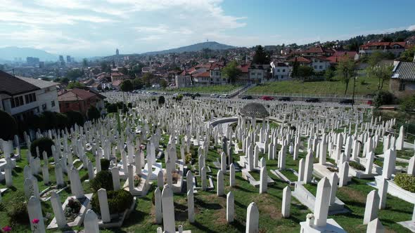 Aerial Bosnian Graveyard