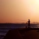 People fishing in sunset - VideoHive Item for Sale