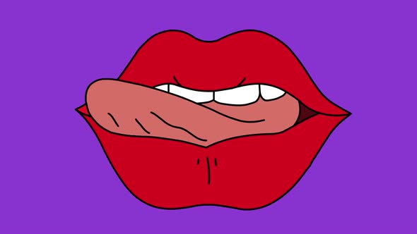 Lips Lick Backgrounds Montage