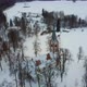 Aerial Top View of the Krimulda Evangelic Lutheran Church in Winter at Sunrise Latvia 4k Video - VideoHive Item for Sale