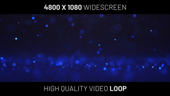 Blue Falling Particles Widescreen