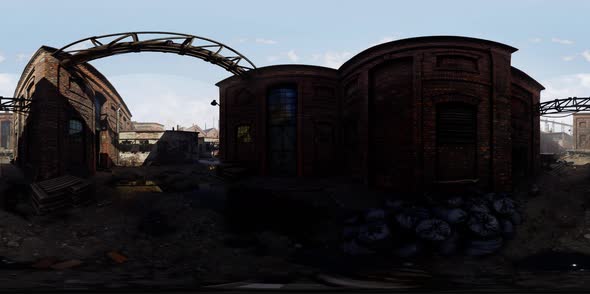 VR360 View of Old Abandoned Factory