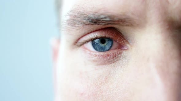 Close-up of patient eye